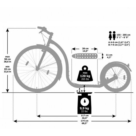 Kickbike Sport G4 Oranje aktief bewegen